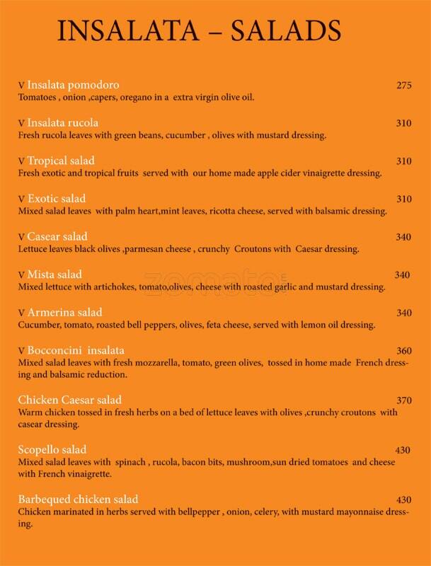 Menu at Pesto Pesto, Pune, No 37 3 Onyx Tower 12th Floor North Main Road