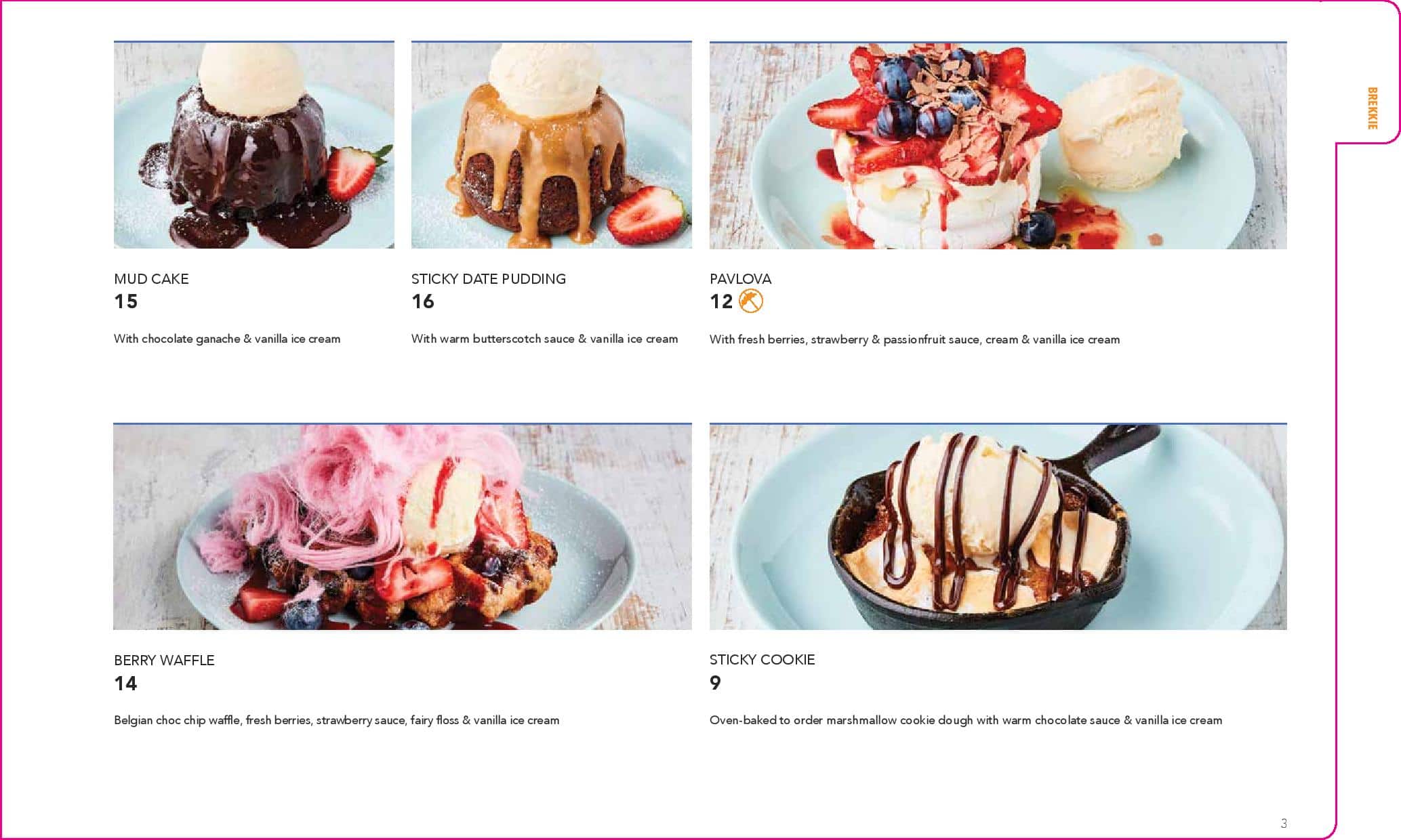 Menu at RASHAYS restaurant,