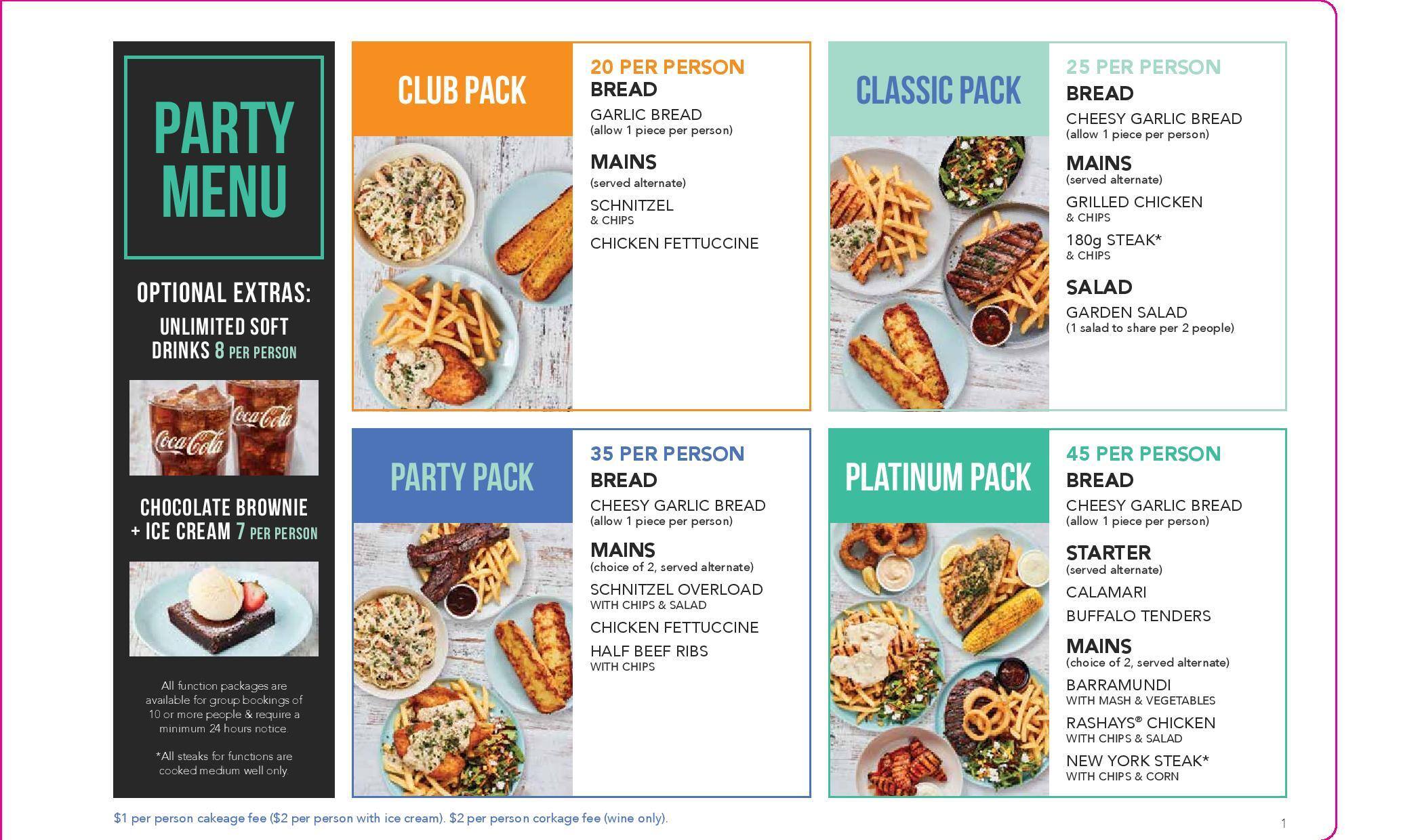 Menu at Rashays restaurant, Liverpool, 339 Hume Hwy