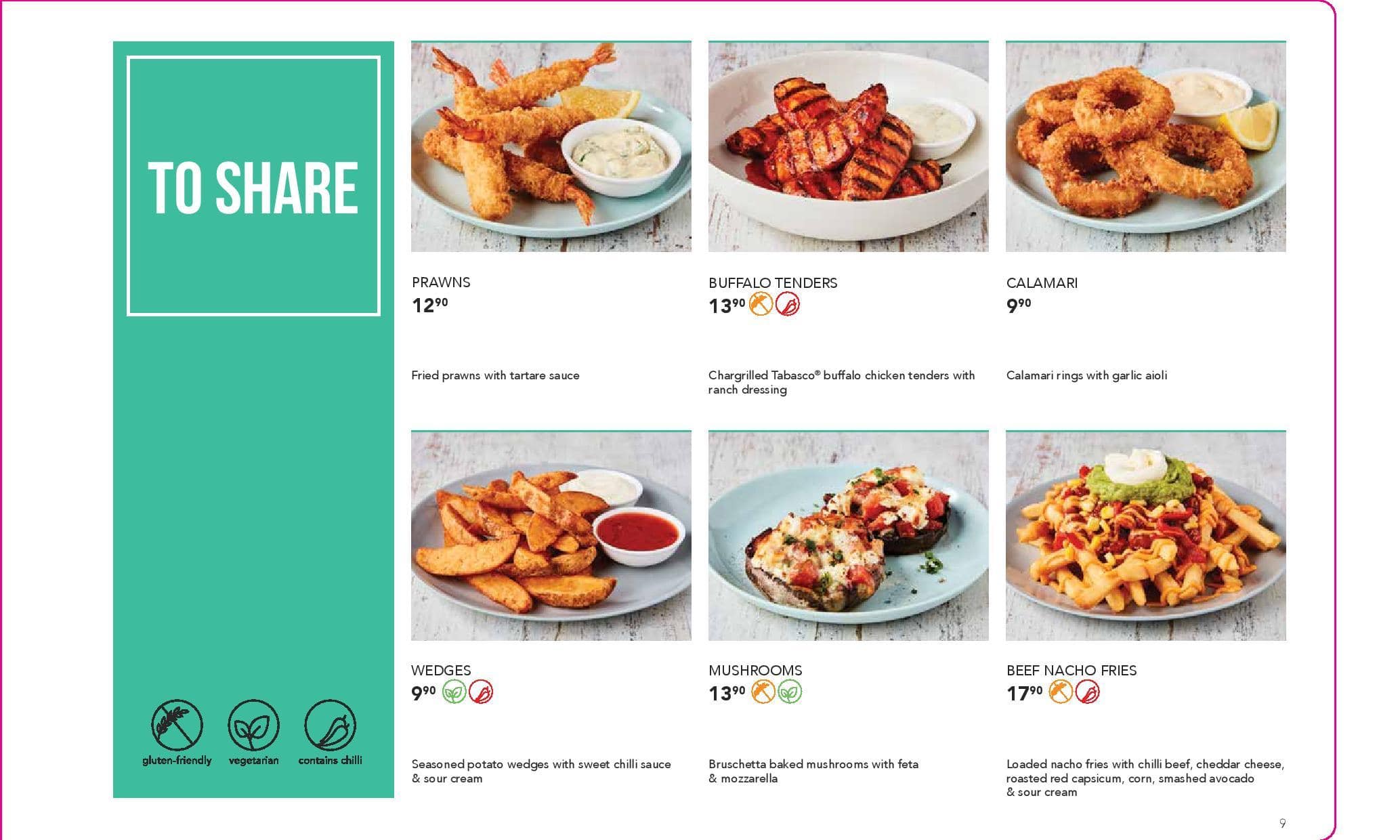 Menu at Rashays restaurant, Liverpool, 339 Hume Hwy