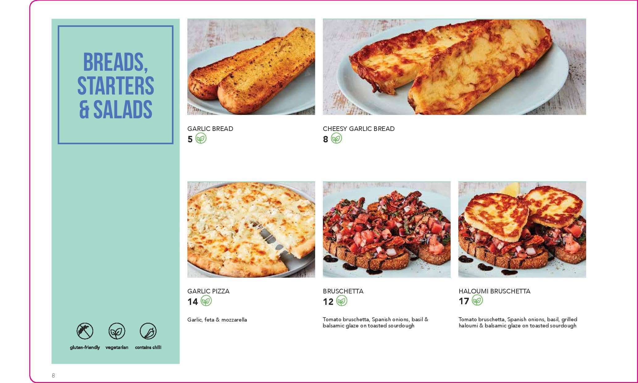 Menu at RASHAYS restaurant,