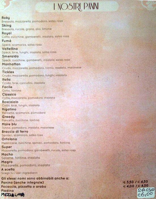 Menu di Tickles Cafè 