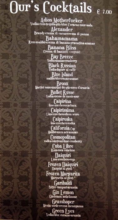 Menu di Tickles Cafè 