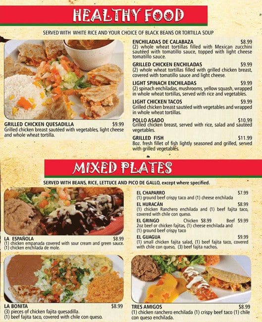 Menu at Los Gallitos restaurant, Houston, Murphy Rd