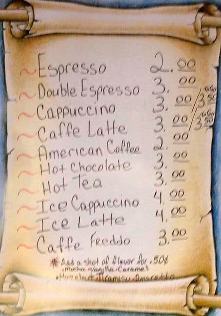 Caffè Pronto меню