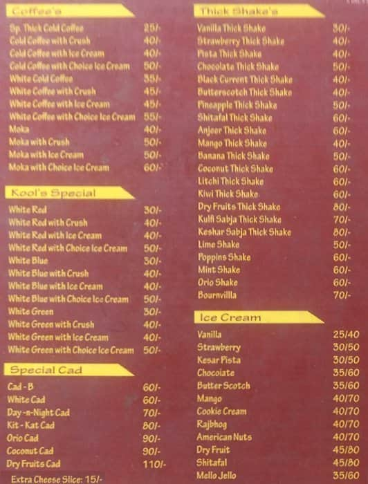 Cafe Kool Menu, Menu for Cafe Kool, Wadgaon Sheri, Pune - Zomato