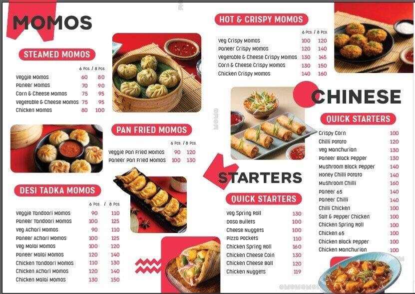 Momo Street menu