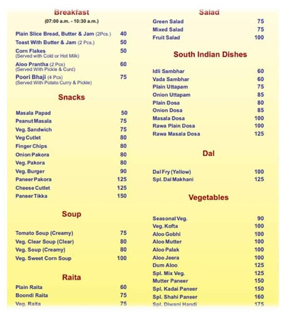 Menu of KC's Kitchen, Transport Nagar, Lucknow