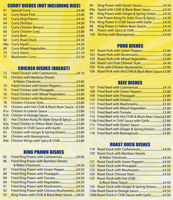 Menu at Manford House fast food, Chigwell, 163 Manford Way