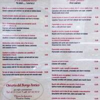 osteria del borgo antico menu menu for osteria del borgo antico sempione milano