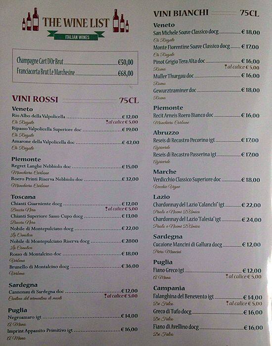 Menu di Punto Zero 