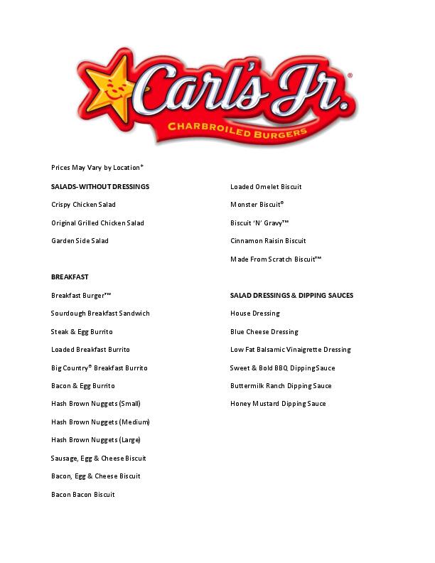 carla jr menu