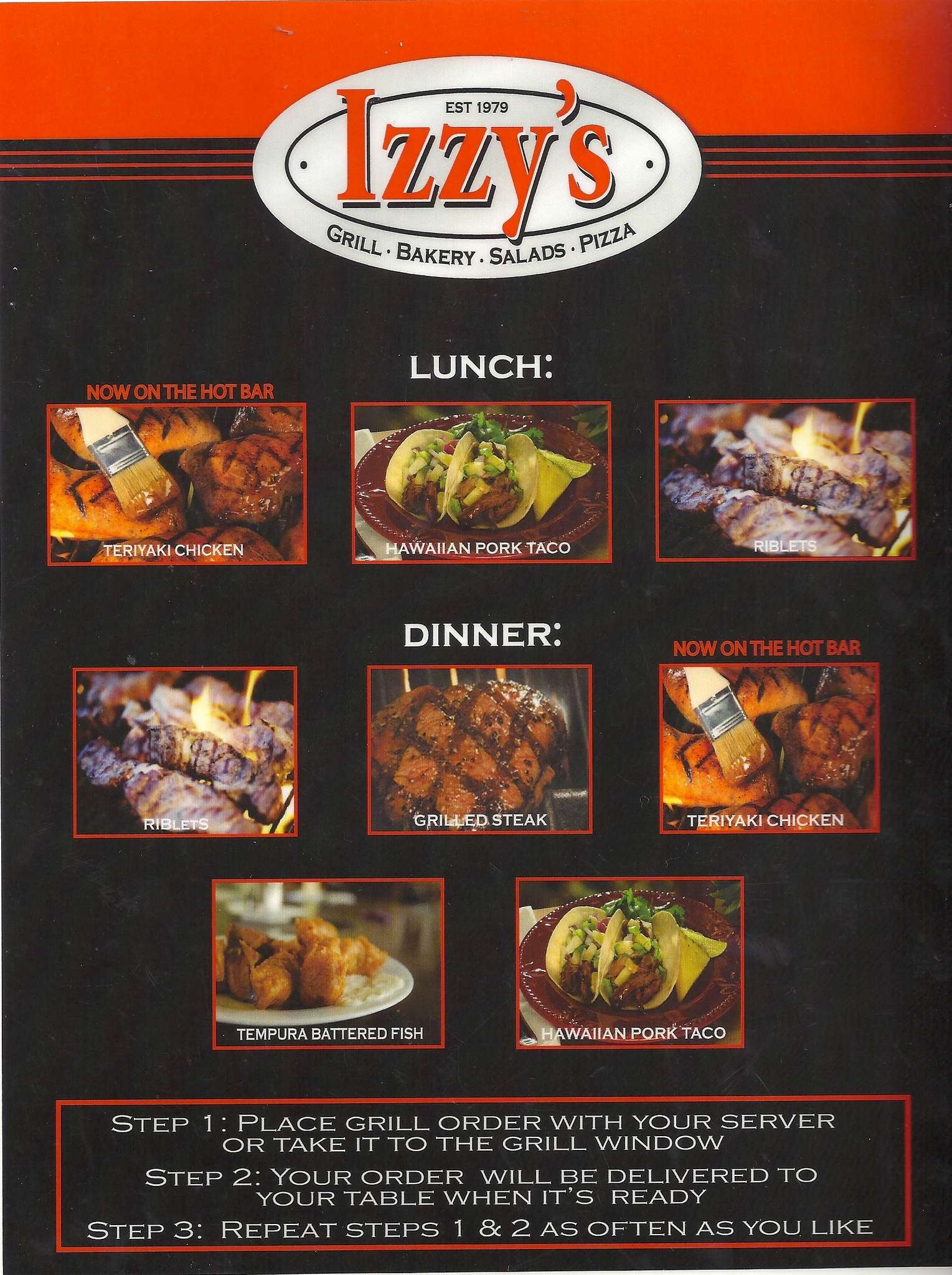 Izzy's Pizza Bar Grill Buffet Menu - Urbanspoon/Zomato