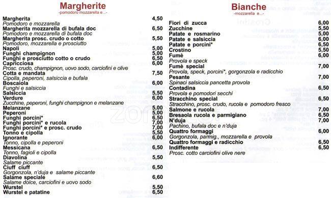 Menu di Cotto e Mandato 