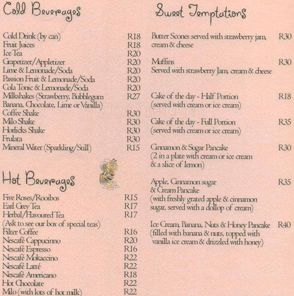 Milk Honey Tea Garden Menu Menu Untuk Milk Honey Tea Garden Nelspruit Nelspruit
