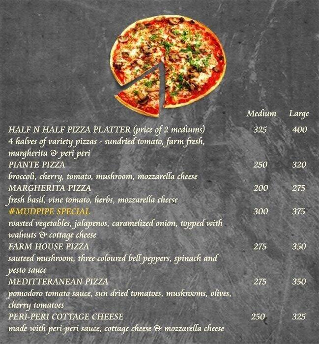 Mudpipe Cafe menu