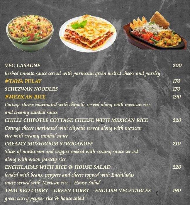Mudpipe Cafe menu