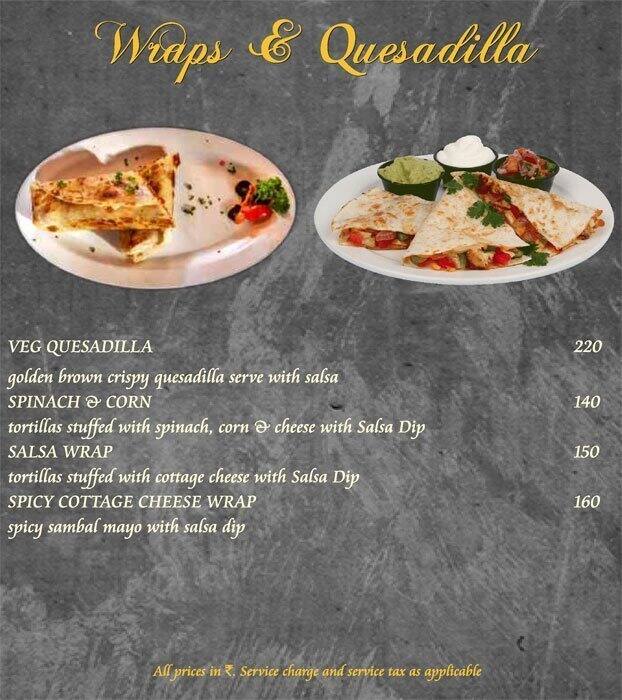 Mudpipe Cafe menu