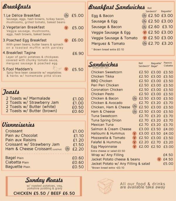 Le Délice menu, Menu restauracji Le Délice, Walthamstow, London Zomato UK