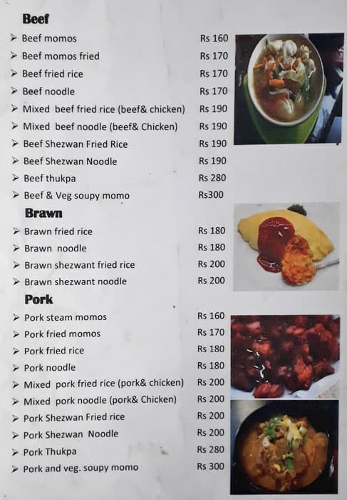 North East Kitchen menu