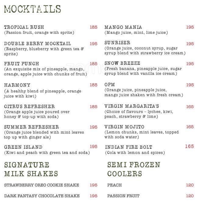 Menu at Garlic And Greens, Chandigarh, 178178A
