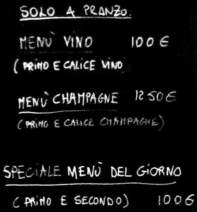 Menu di Wineroad Milano 