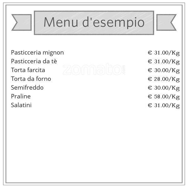 Menu di Pasticceria Frigerio 