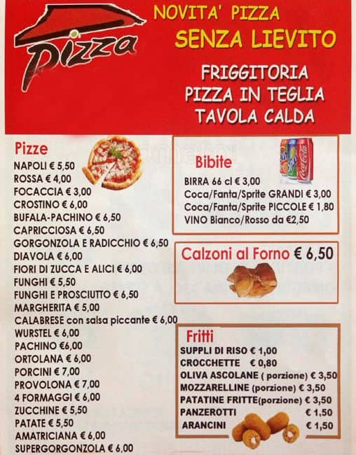 Menu de Barrili Pizza - pizzeria a domicilio