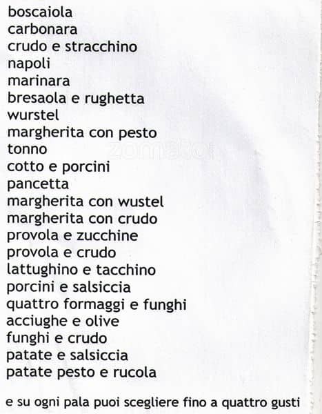 Menu di Nonno Lino 