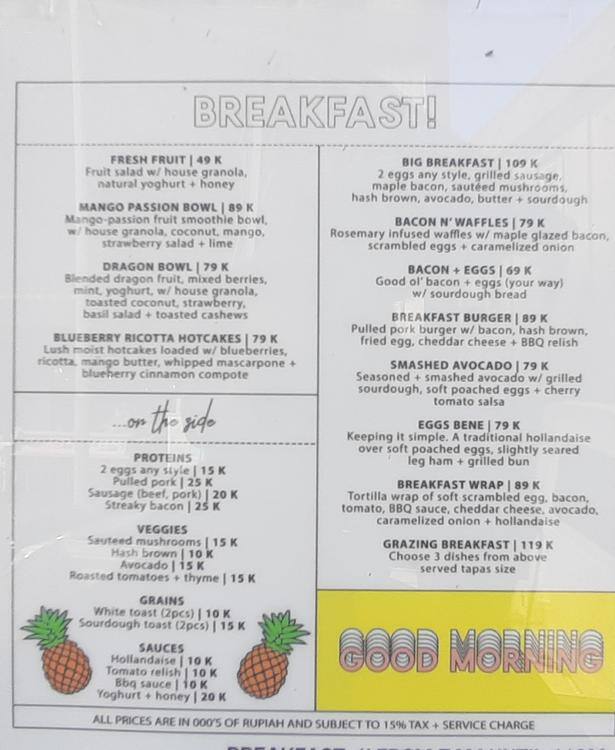 SOHO menu