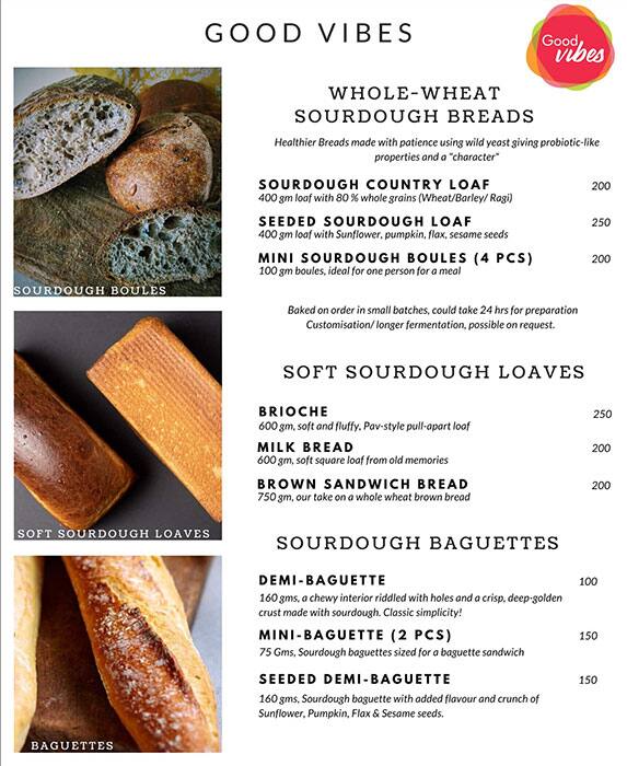 Menu of Good Vibes Bakery, Sohna Road, Gurgaon