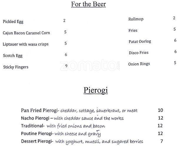 Inter Steer Restaurant menu