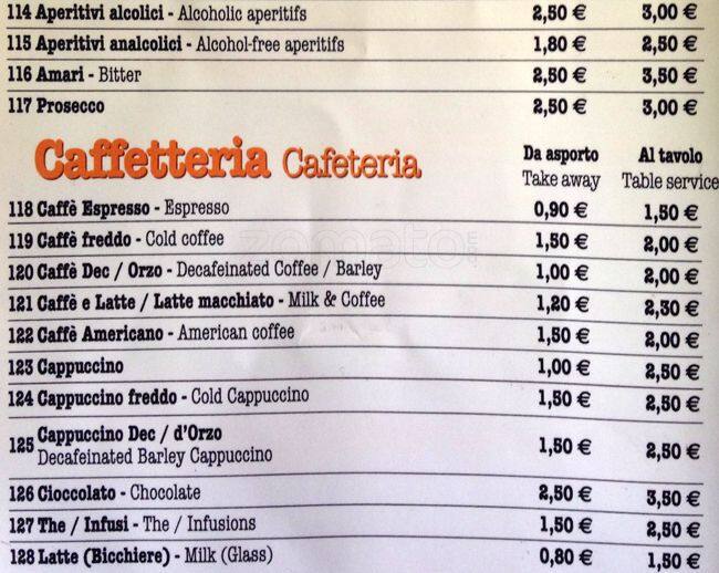 Menu di Creperia Michelangelo 