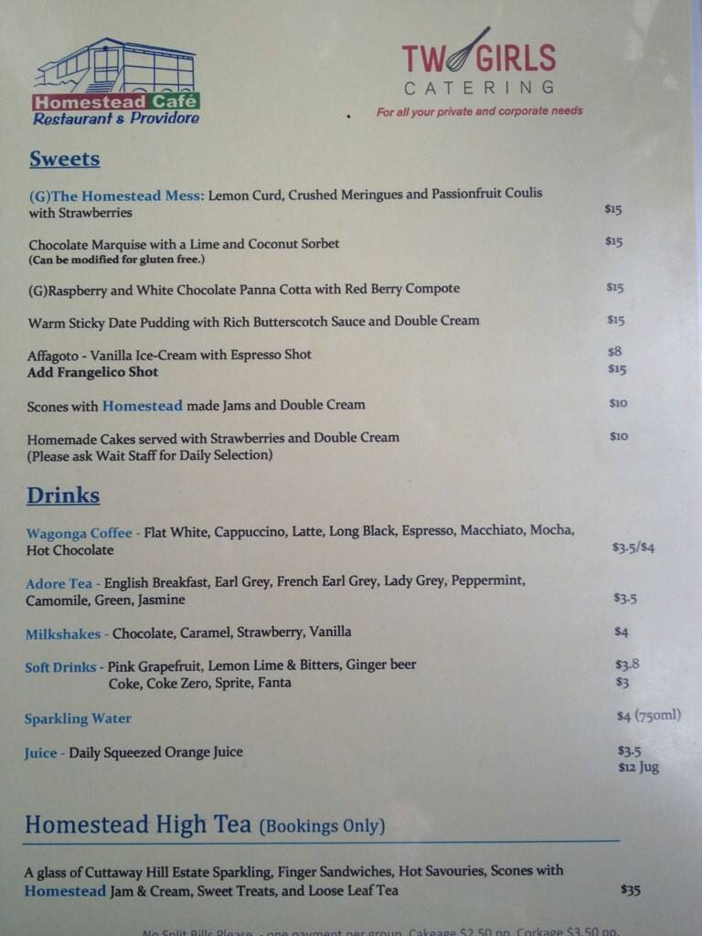 Menu At Homestead Cafe Wallaroo   E882e63756715dc16ba7f84d267bb10b 