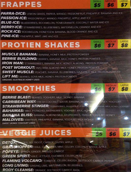 Health Pitt menu