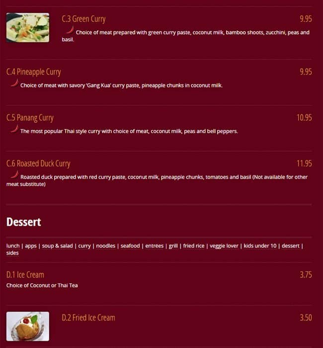 Menu At Thai Cottage Restaurant Webster 565 Bay Area Blvd