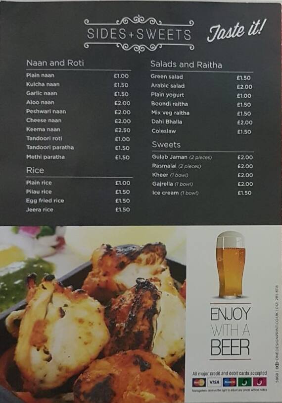Menu at The Red Cow restaurant, Smethwick, 296 High St