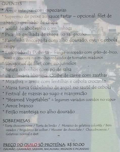 Manno Vitto cardápio