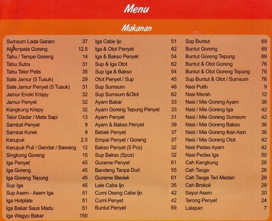 Warung Leko Menu, Menu for Warung Leko, Karet, Jakarta - Zomato Indonesia