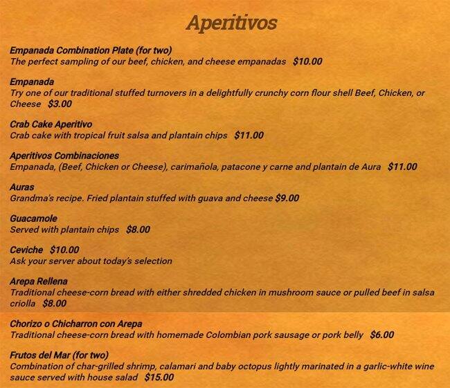 Las Tablas South American Steak House Menu Urbanspoon/Zomato