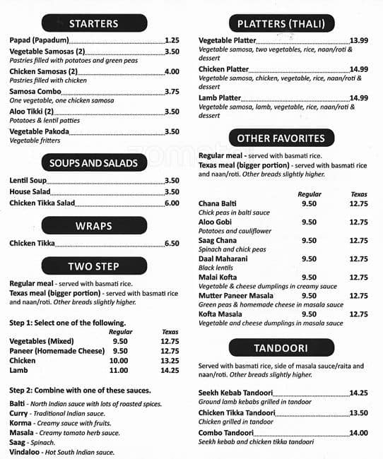 Roti Grill Menu, Menu de Roti Grill, Oak Lawn, Dallas Urbanspoon/Zomato