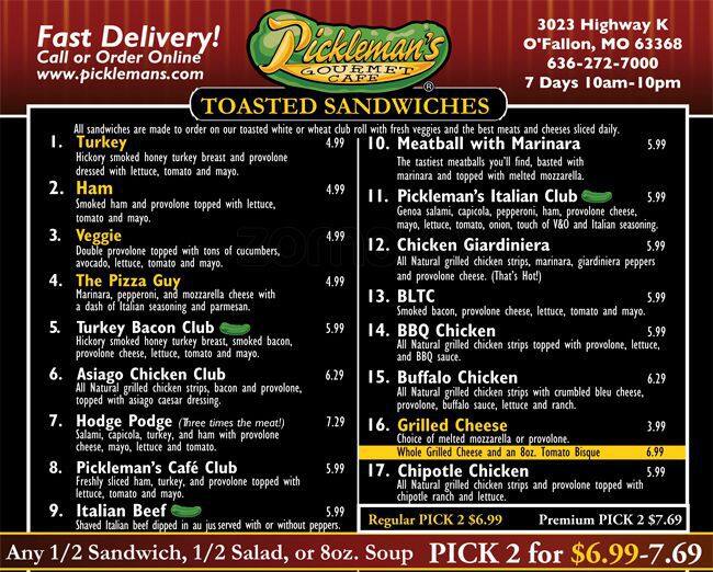Pickleman s Printable Menu Printable World Holiday