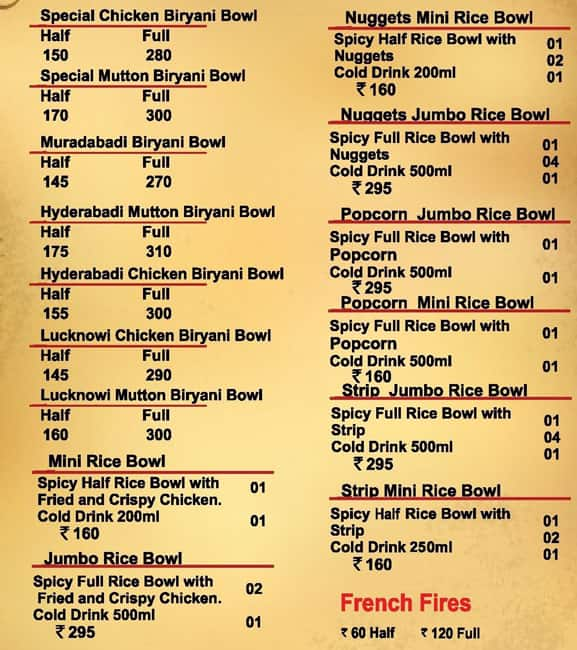 Menu Of Al Baike Arabecue Gomti Nagar Lucknow