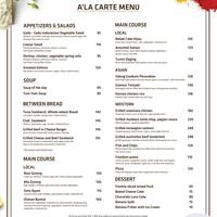 Lagoon Cafe The Sultan Hotel Jakarta Menu