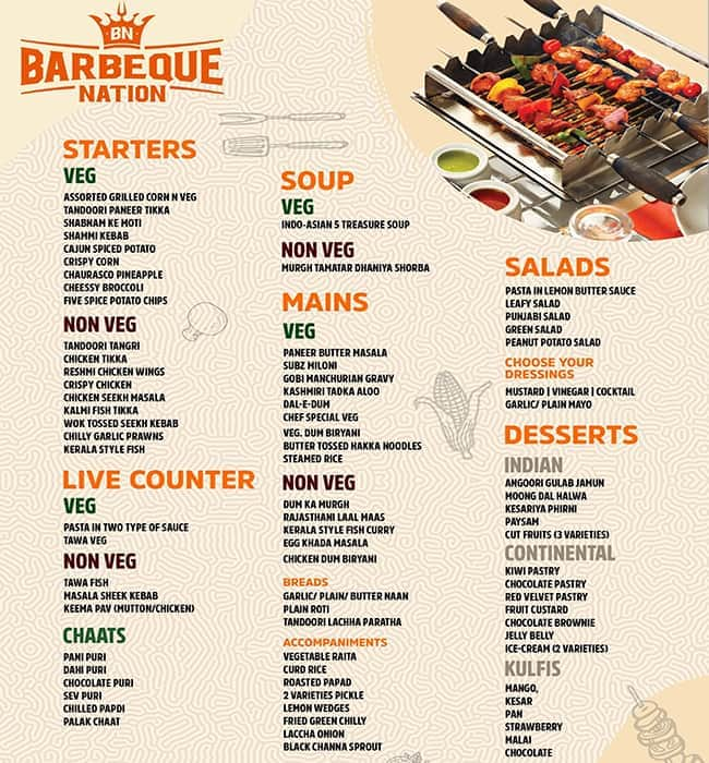 Menu at Barbeque Nation Pune Deccan Pune Ground Floor