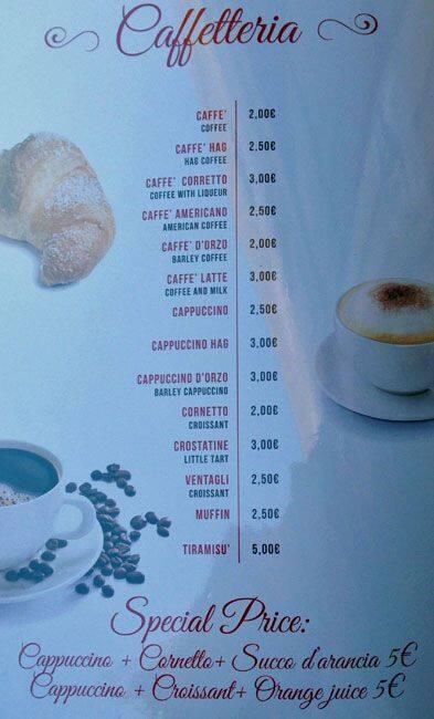 Menu di Divine Bontà 