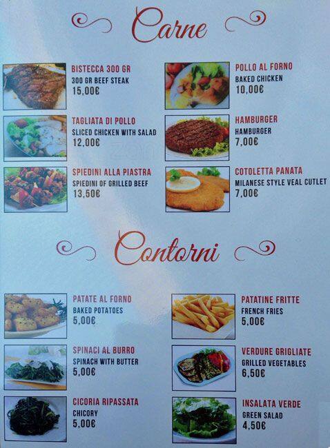 Menu di Divine Bontà 