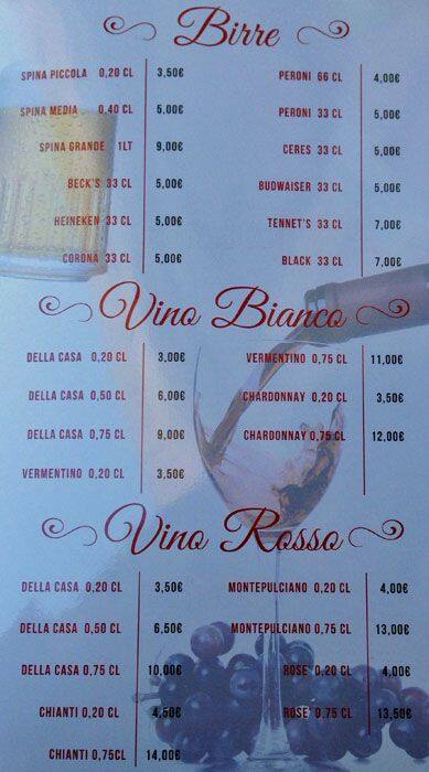 Menu di Divine Bontà 