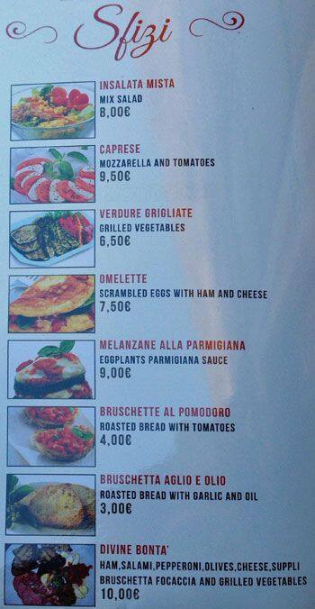 Menu di Divine Bontà 