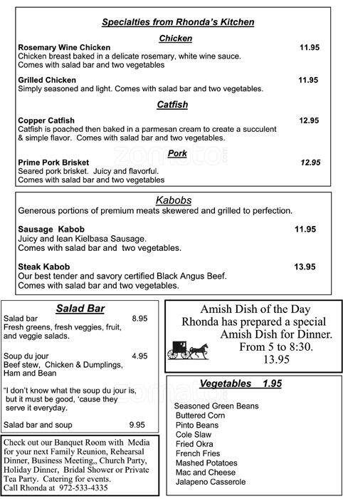 Copper Kettle menu